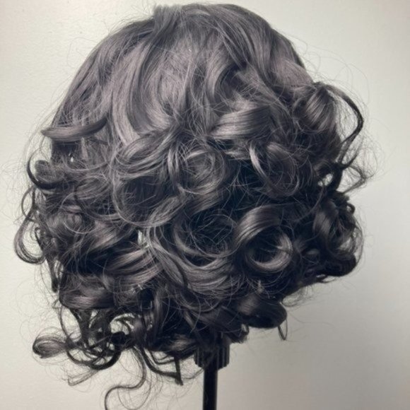 Short Curly Bob Lace Wigs - Picture 3 of 9